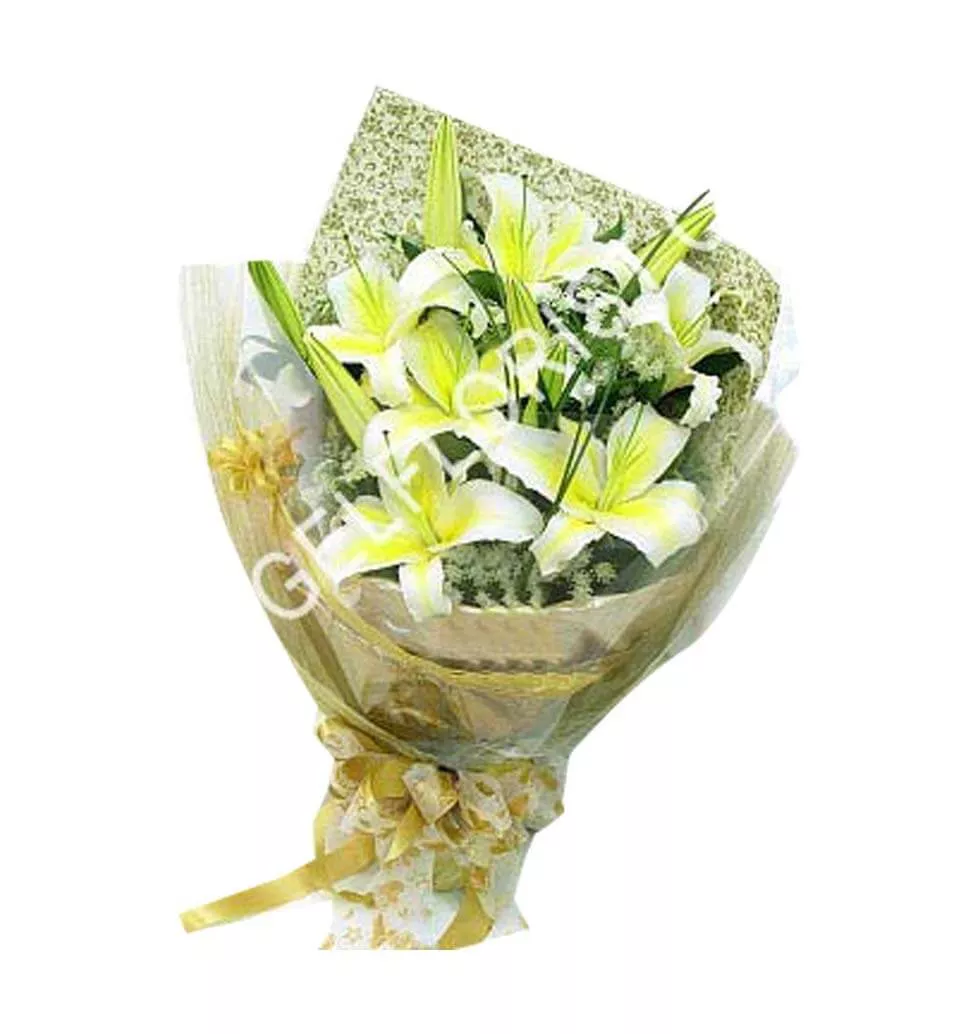 Beautiful White Lilies Bunch